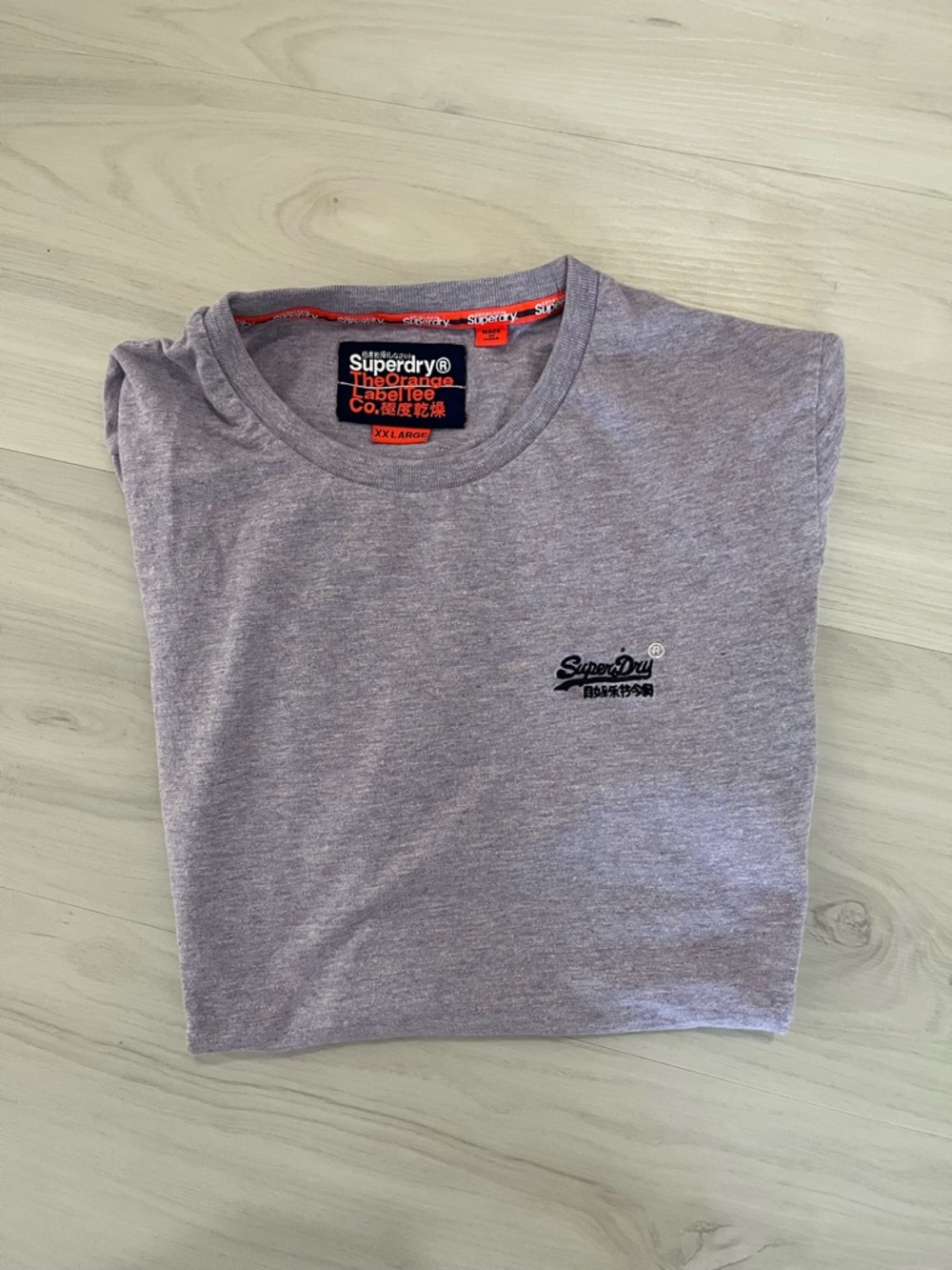 Superdry Men's  Light Purple Crew Logo Tee